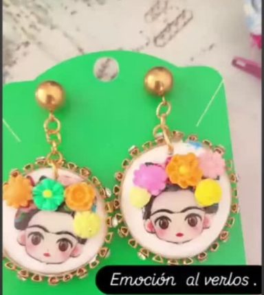 Pendientes Frida flores