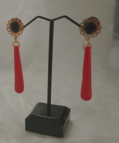 Pendientes Lagrima Rojo. Pendientes Lagrima Rojo