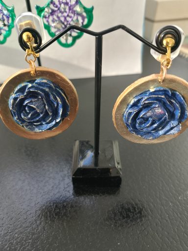Pendientes rosa azul