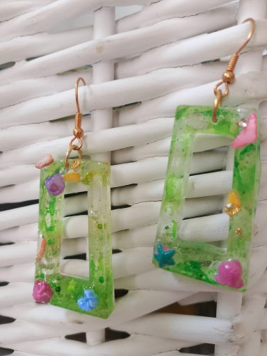 Pendientes Verdes Mar.